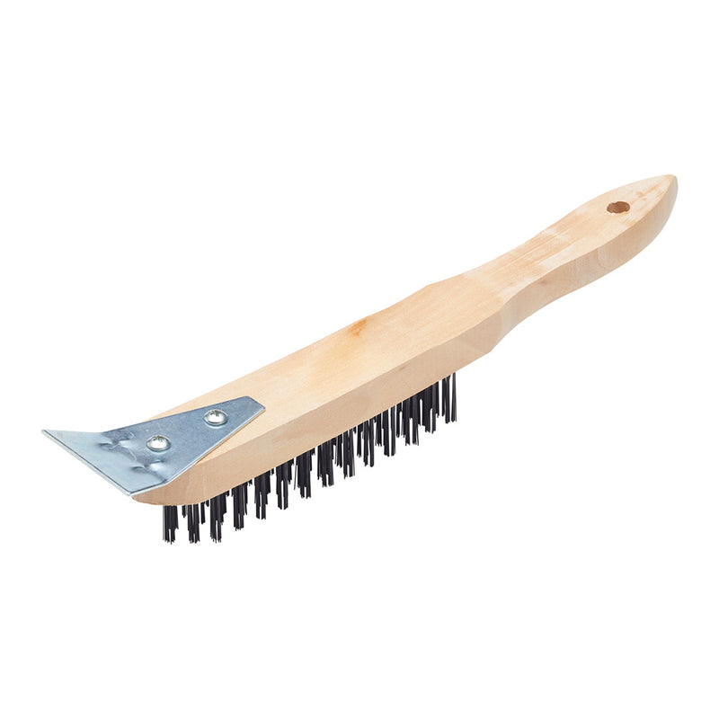 11" Wire Brush With Scraper