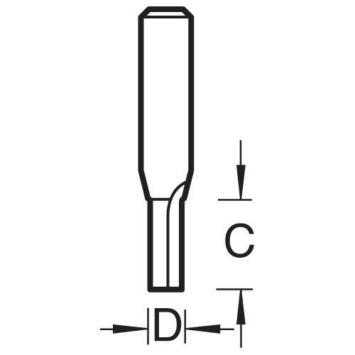 C005AX8MMTC - Two Flute Cutter 6mm diameter