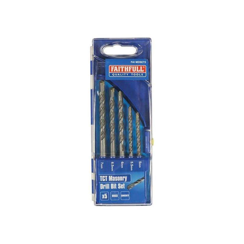 Faithfull Standard Masonry Drill Set, 5 Piece Faithfull - RockBottom Northampton
