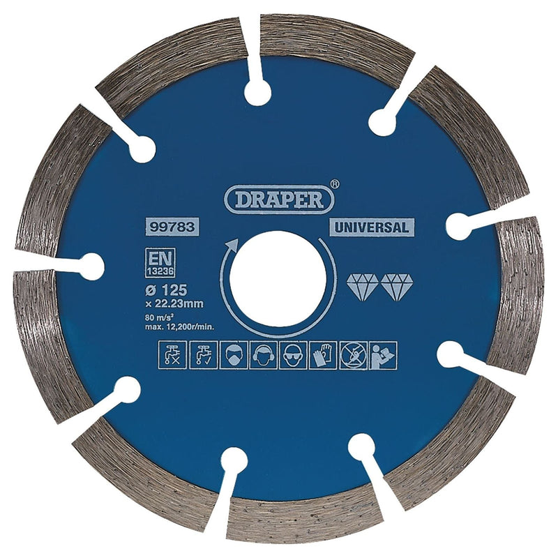 Draper Segmented Diamond Blade, 125mm 99783 Draper - Town Tools 