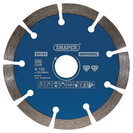 Draper Segmented Diamond Blade, 125mm 99783 Draper - Town Tools 