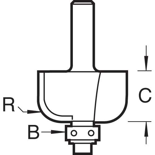 C063X1/4TC - Self guided radius 12.7mm