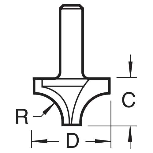 Trend C071X1/4TC Sash Bar 6.3mm Radius Tool