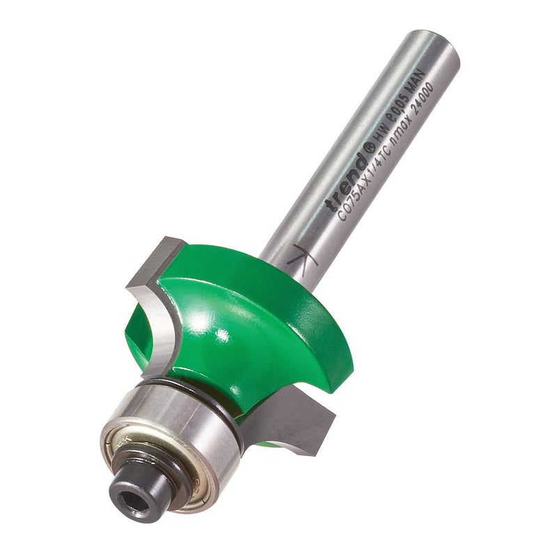 Trend C075AX1/4TC Rounding Over Router Bit 6mm Radius