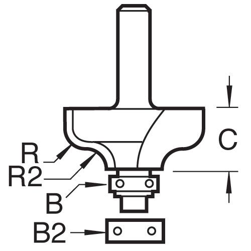 Trend C098X1/4TC Self Guided Ogee Router Bit