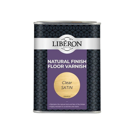 Liberon Natural Finish Floor Varnish Clear Satin 1 litre Liberon - RockBottom Northampton