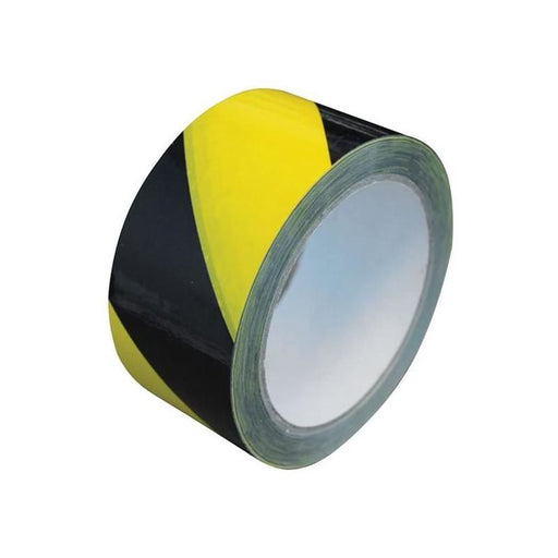 Faithfull Laminated Self-Adhesive Hazard Tape Black/Yellow 50mm x 33m Faithfull - RockBottom Northampton