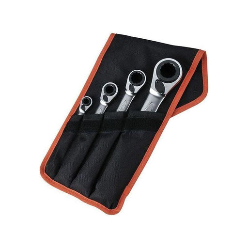 Bahco S4RM Series Reversible Ratchet Spanner Set, 4 Piece Bahco - RockBottom Northampton