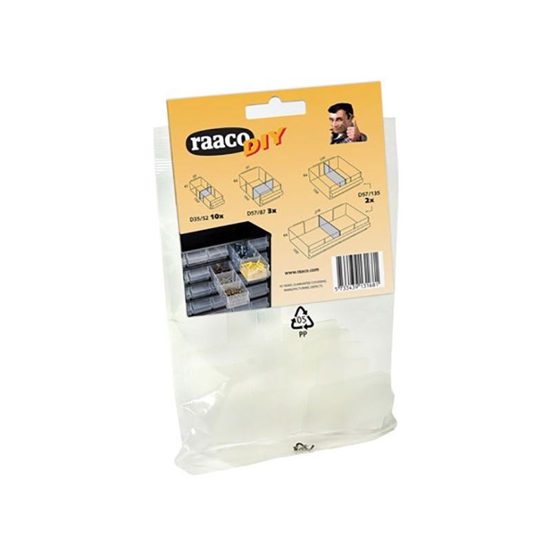 Raaco Mixed Bag Of Cabinet Drawer Dividers Raaco - RockBottom Nothampton
