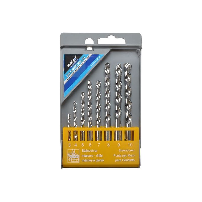 Bluespot Tools Masonry Drill Set, 8 Piece BlueSpot Tools - RockBottom Northampton