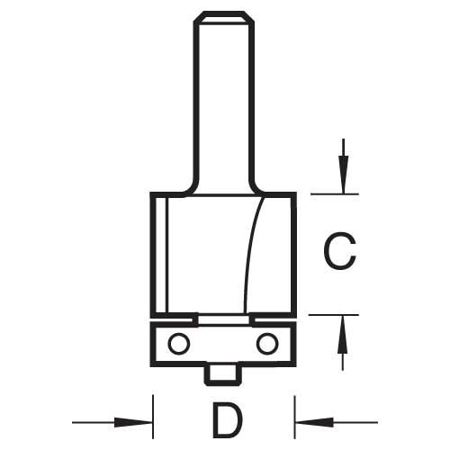 Trend C117AX1/4TC Guided Trimmer 19.1mm Diameter