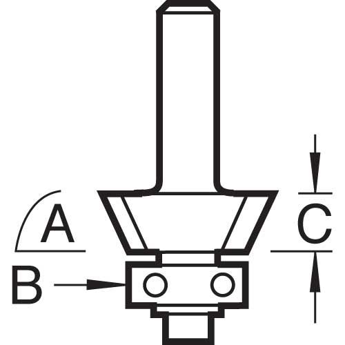 Trend C119X1/4TC Self Guided Bevel Trim Tool