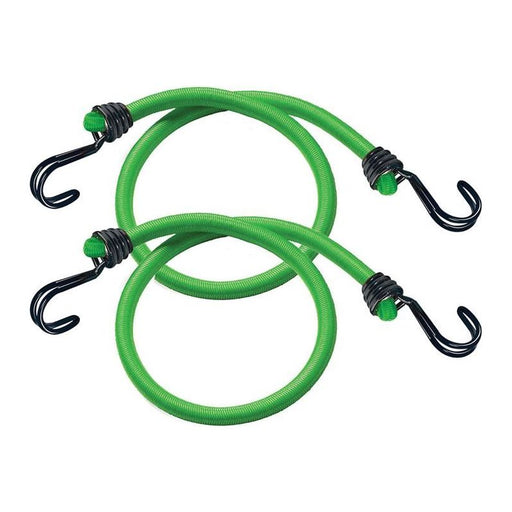 Master Lock Twin Wire Bungee Cord 80cm Green 2 Piece Master Lock - RockBottom Northampton