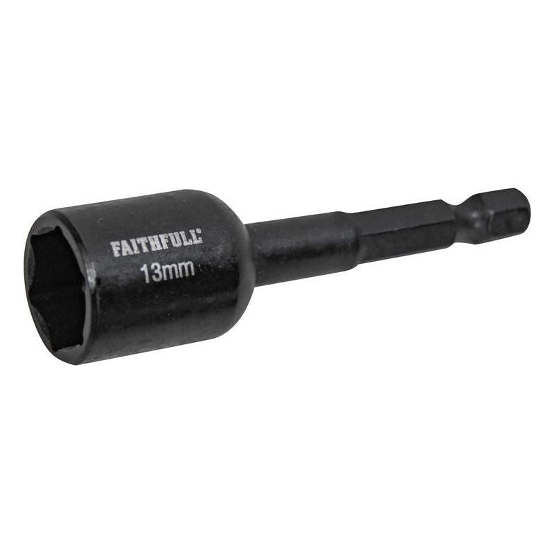 Faithfull Magnetic Impact Nut Driver 13mm x 1/4in Hex Faithfull - RockBottom Northampton