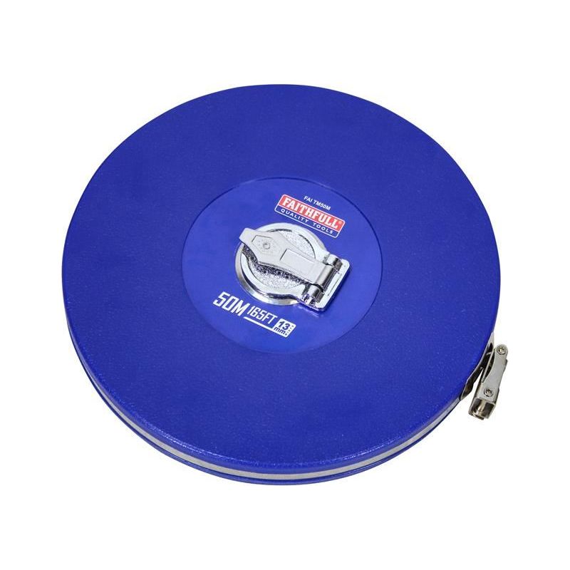 Faithfull Rounded Long Tape 50m/165ft (Width 13mm) Faithfull - RockBottom Northampton