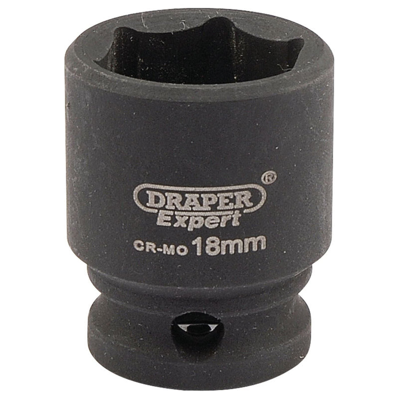 Draper Expert HI-TORQ 6 Point Impact Socket, 3/8" Sq. Dr., 18mm Draper - Town Tools 
