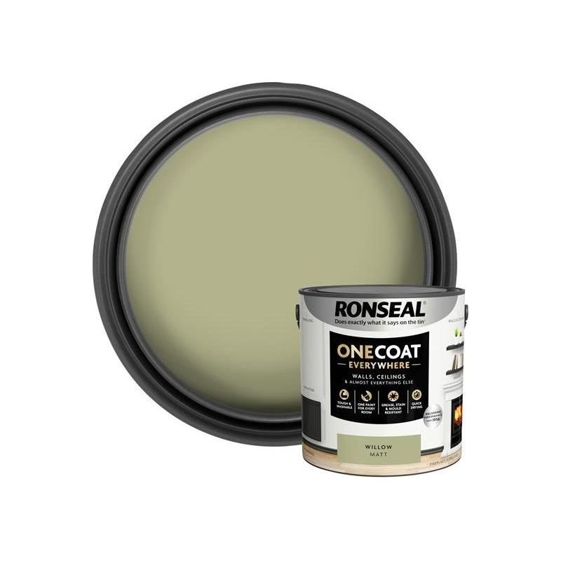 Ronseal One Coat Everywhere Interior Willow Matt 2.5 litre Ronseal - RockBottom Nothampton