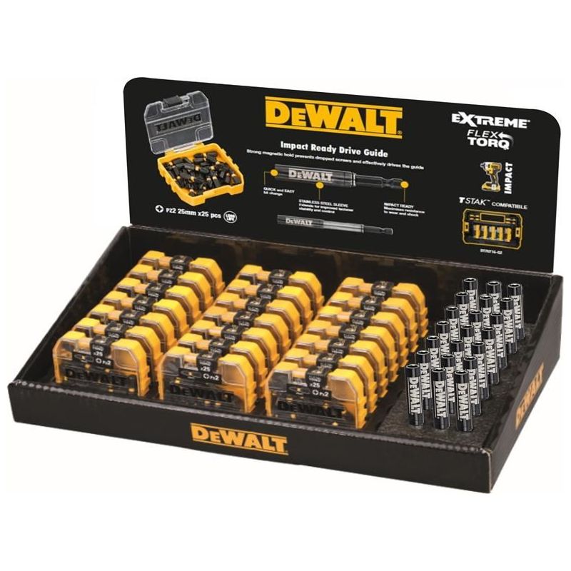 Dewalt Power Tools DT70588T PZ2 25mm Impact Bit Display 21 x Packs of 25 DeWALT Power Tools - RockBottom Northampton