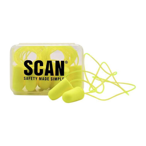 Scan Foam Earplugs & Cord (6 Pairs) Scan - RockBottom Nothampton