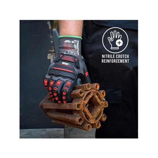 Scan Nitrile Palm Impact Cut D Gloves - XL (Size 10) Scan - RockBottom Nothampton