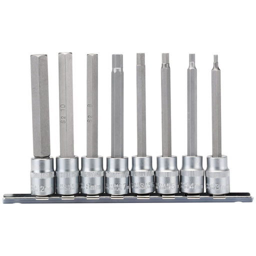 Draper Long Metric Hex. Socket Bit Set, 3/8" Sq. Dr., 100mm (8 Piece) 16286 Draper - Town Tools 