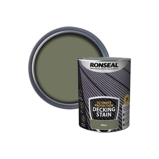 Ronseal Ultimate Protection Decking Stain Willow 5 litre Ronseal - RockBottom Nothampton