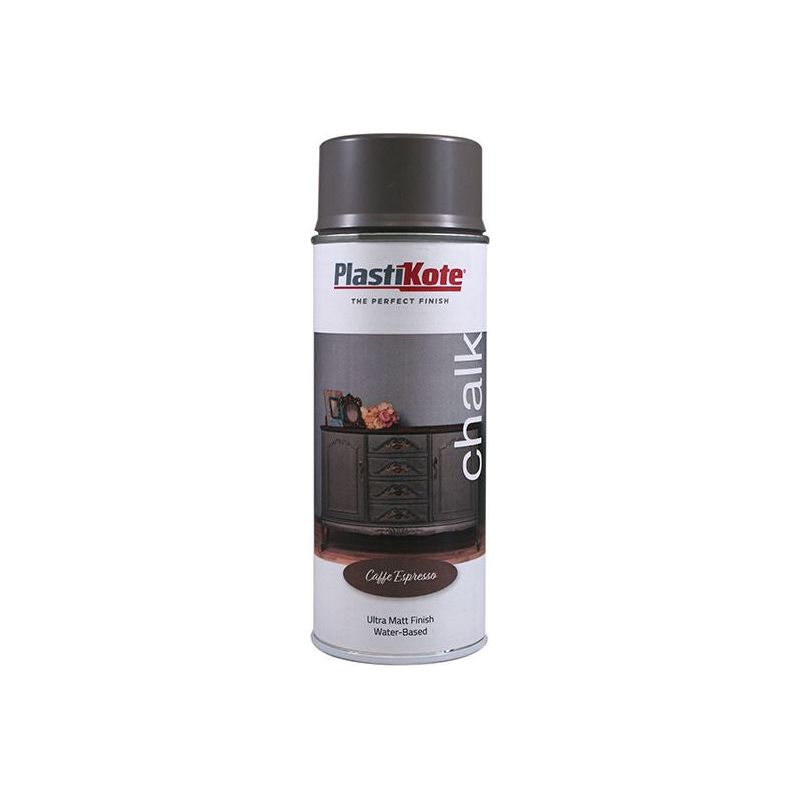 Plastikote Chalk Finish Spray Caffe Espresso 400ml PlastiKote - RockBottom Nothampton