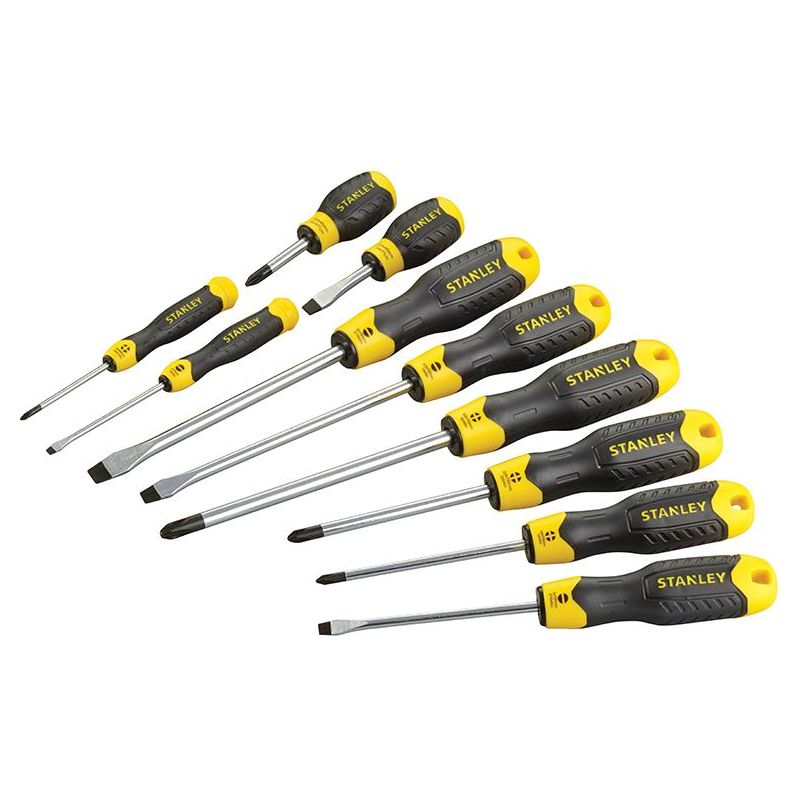 Stanley® Hand Tools Cushion Grip Screwdriver Set, 10 Piece STANLEY® Hand Tools - RockBottom Nothampton