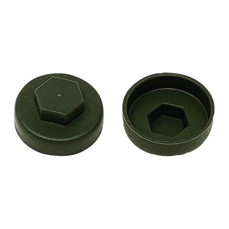Forgefix TechFast Cover Cap Olive Green 19mm (Pack 100) ForgeFix - RockBottom Northampton