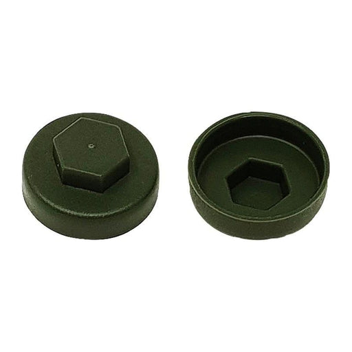 Forgefix TechFast Cover Cap Olive Green 19mm (Pack 100) ForgeFix - RockBottom Northampton