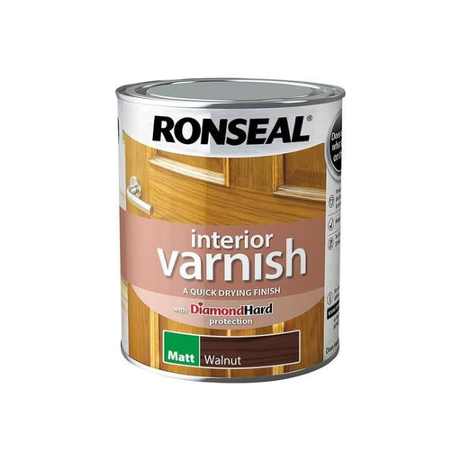 Ronseal Interior Varnish Quick Dry Matt Walnut 750ml Ronseal - RockBottom Nothampton
