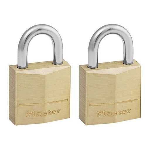Master Lock Solid Brass 20mm Padlock 3-Pin - Keyed Alike x 2 Master Lock - RockBottom Northampton