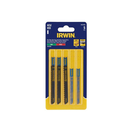 Irwin® HCS/HSS U-Shank Jigsaw Blade Set, 5 Piece IRWIN® - RockBottom Northampton