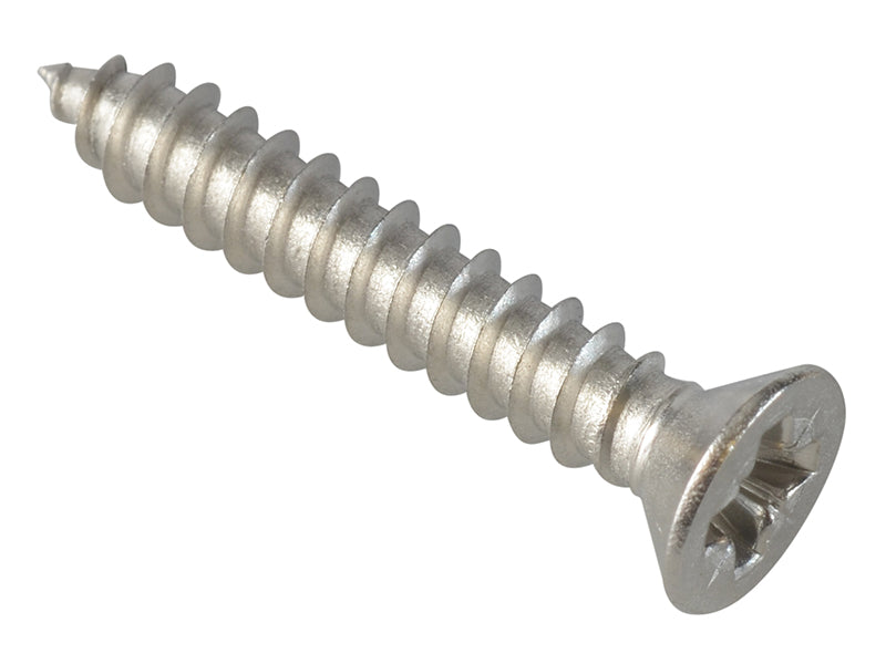 ForgeFix Self-Tapping Screw Pozi Compatible CSK A2 SS 3/4in x 8 ForgePack 30