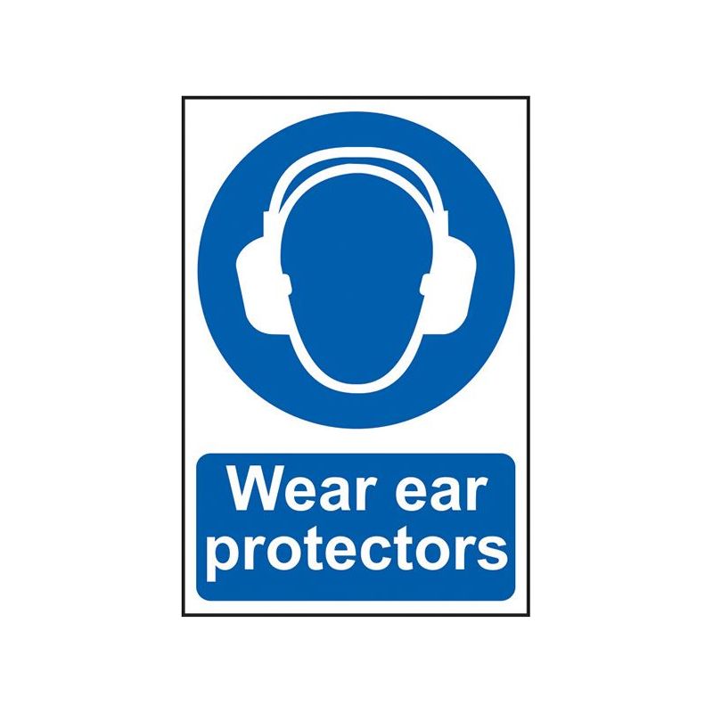 Scan Wear Ear Protectors - PVC Sign 200 x 300mm Scan - RockBottom Nothampton
