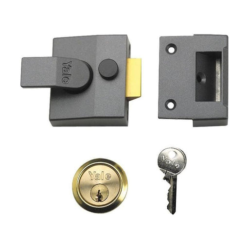 Yale Locks P85 Deadlocking Nightlatch 40mm Backset Brasslux Finish Visi Yale Locks - RockBottom Northampton