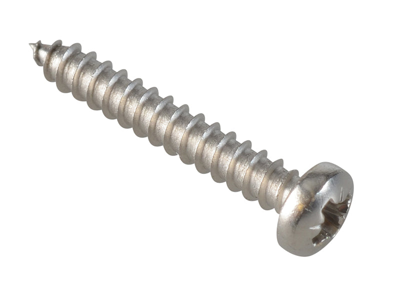 ForgeFix Self-Tapping Screw Pozi Compatible Pan Head SS 3/4in x 4 ForgePack 50