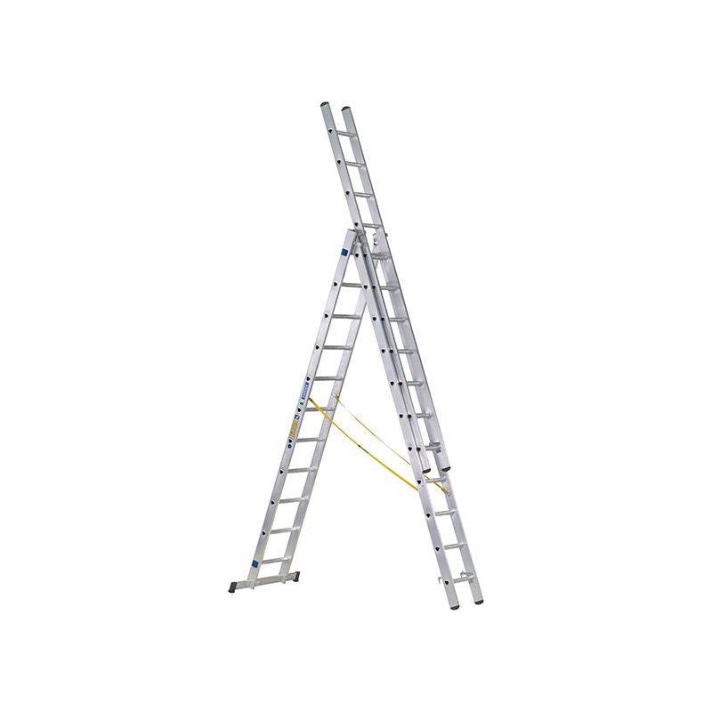 Zarges D-Rung Combination Ladder 3-Part 3 x 10 Rungs Zarges - RockBottom Northampton
