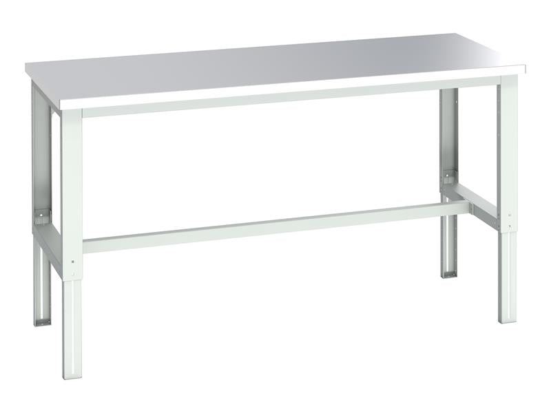 Bott Cubio Adjustable Bench, Stainless Steel Clad Top 2000 x 900mm