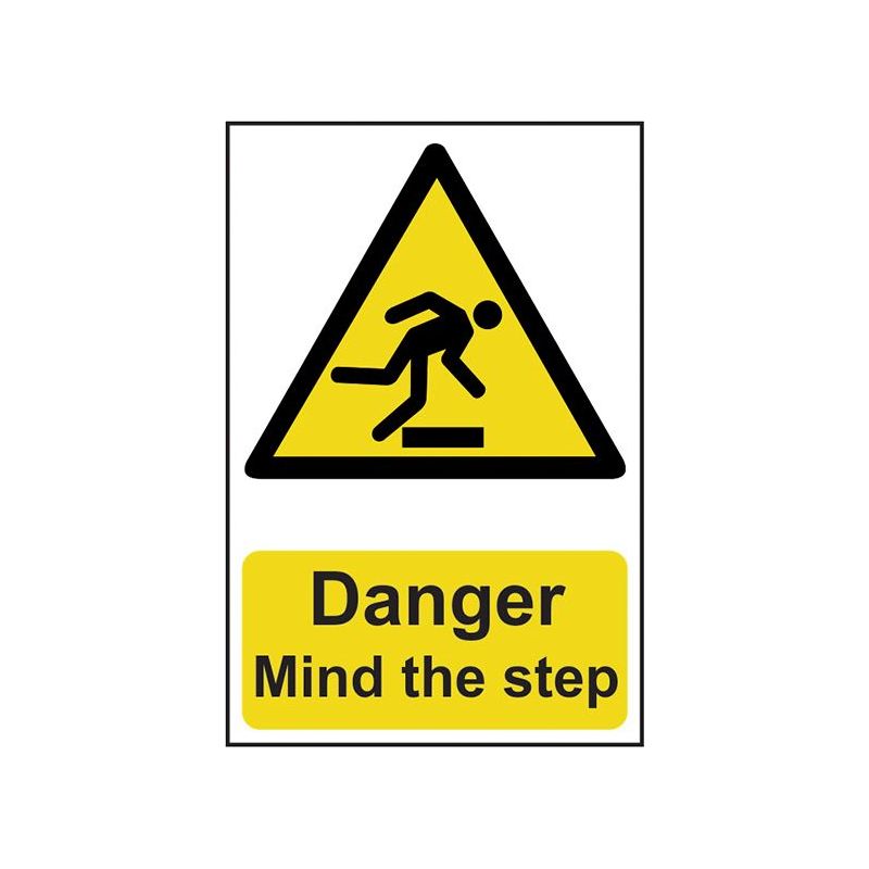 Scan Danger Mind The Step - PVC Sign 200 x 300mm Scan - RockBottom Nothampton