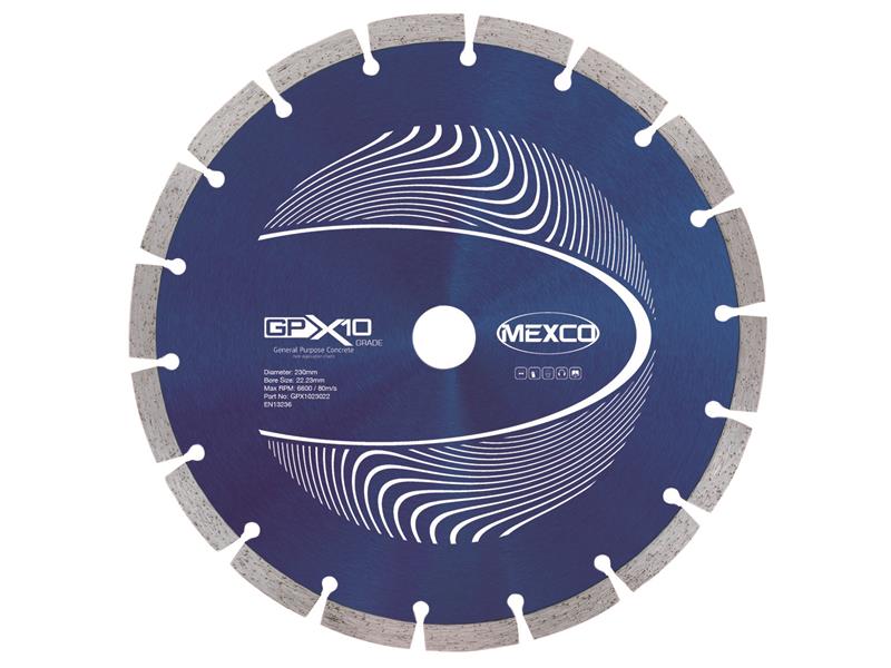 MEXCO - GPX10 Concrete Diamond Blade 230 x 22mm