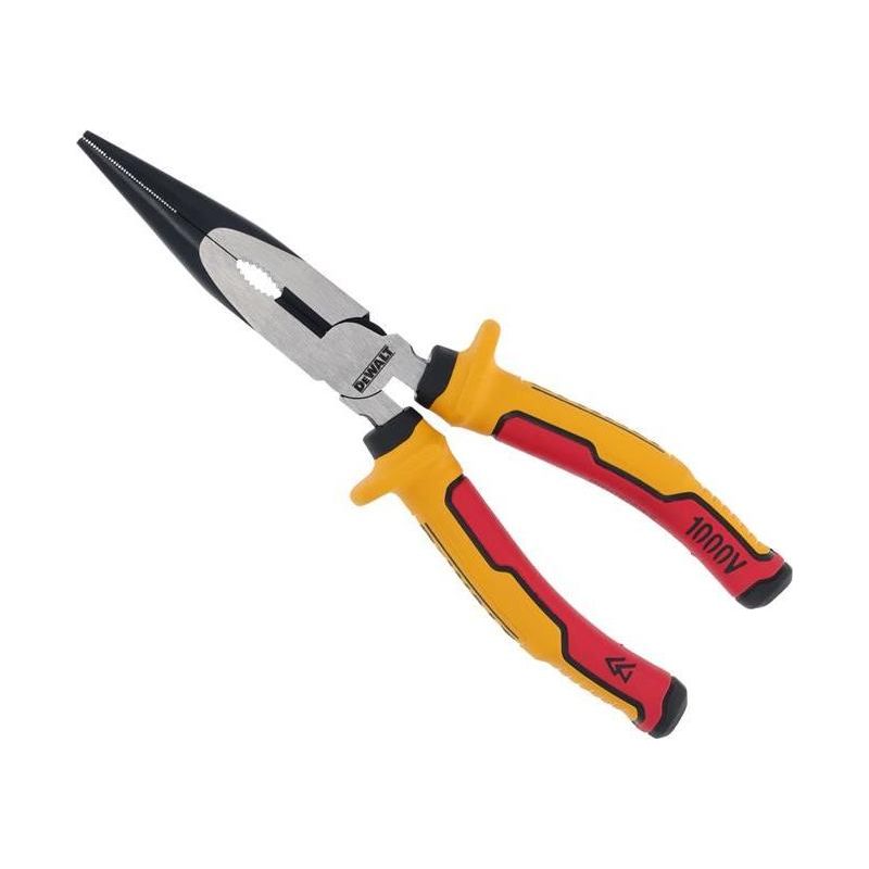 Dewalt VDE Long Nose Pliers 200mm Dewalt - RockBottom Northampton