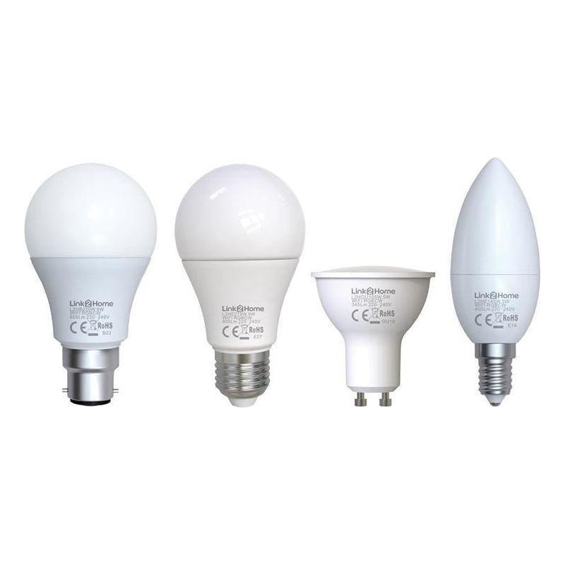 Link2Home Wi-Fi LED BC (B22) Opal GLS Dimmable Bulb, White + RGB 800 lm 9W Link2Home - RockBottom Northampton