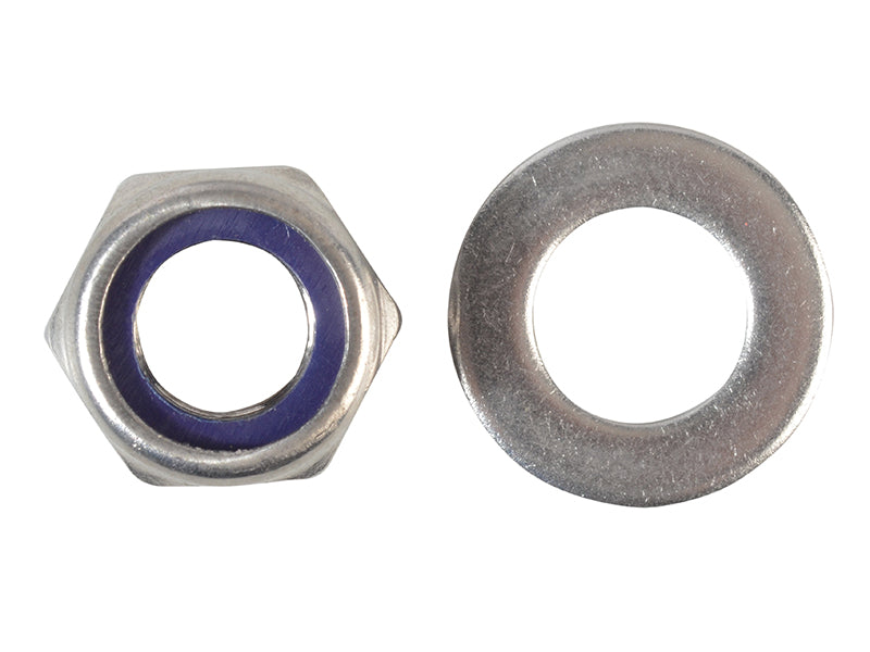ForgeFix Nyloc Nuts & Washers A2 Stainless Steel M12 ForgePack 6