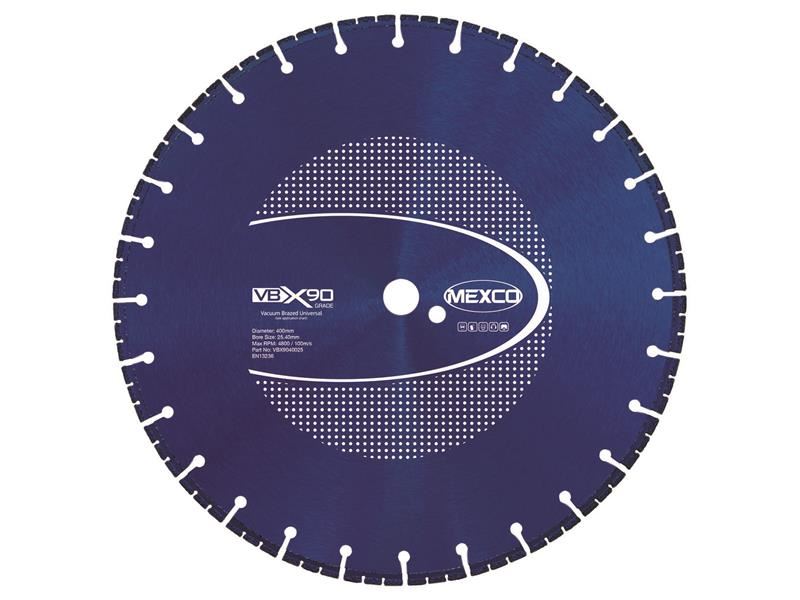 MEXCO VBX90 Grade Universal Diamond Blade 400 x 25.4mm MEXCO - RockBottom Northampton