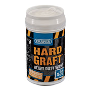 Draper Draper Hard Graft Wipes (Tub of 30) Draper - Town Tools