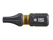 DeWALT Power Tools EXTREME FlexTORQ Bits T15 x 25mm (Pack 5) DeWALT Power Tools - RockBottom Northampton