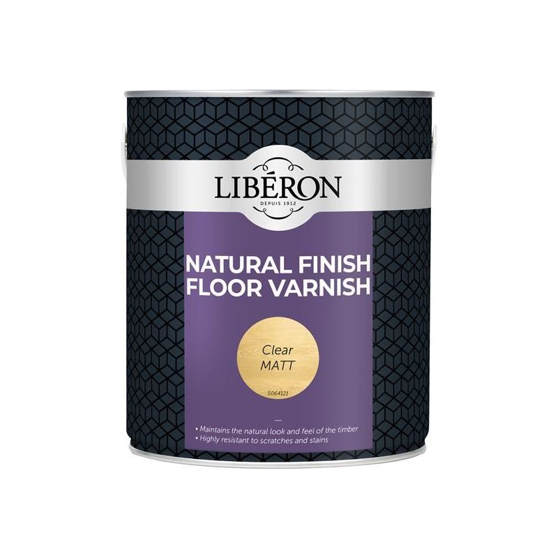 Liberon Natural Finish Floor Varnish Clear Matt 2.5 litre Liberon - RockBottom Northampton
