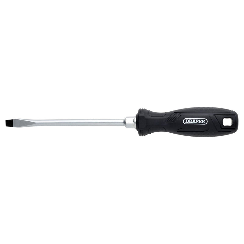 Draper Slotted Hard Grip Screwdriver, 8.0 x 150mm Draper - Town Tools