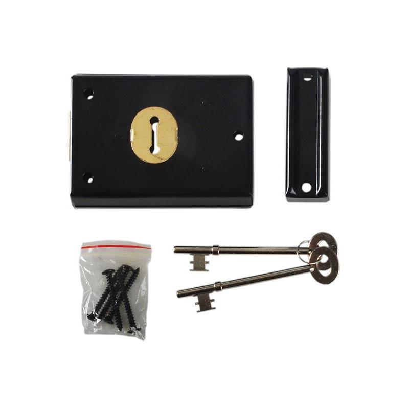 Yale Locks P402 Rim Lock Black Finish 102 x 76mm Visi Yale Locks - RockBottom Northampton